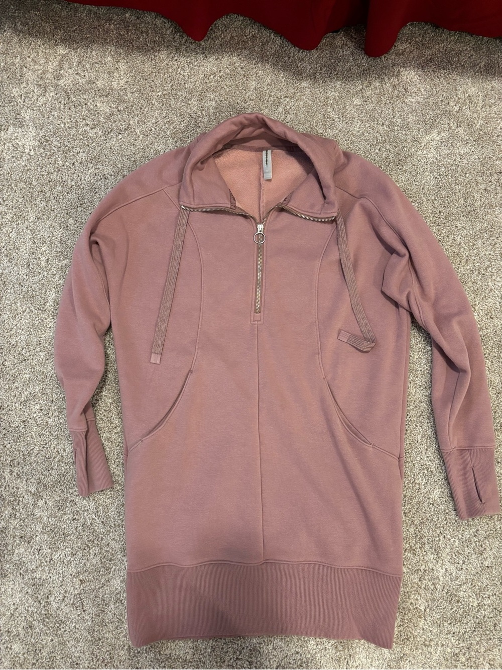 Women’s Athleta kozy karma sweater dress size small. Dusty rose
